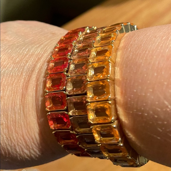 Ann Taylor Trio of Bracelets Gold & Gemstones - Picture 2 of 7